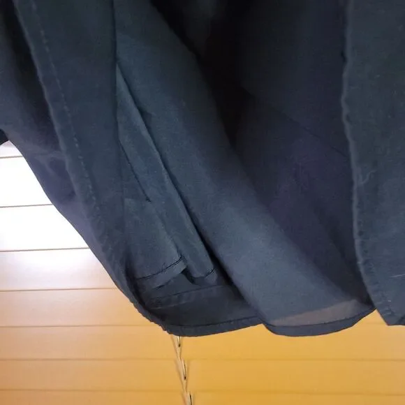 Ecoté (Anthropologie) Elegant Black V-Neck Lattice Dress - Picture 8 of 10